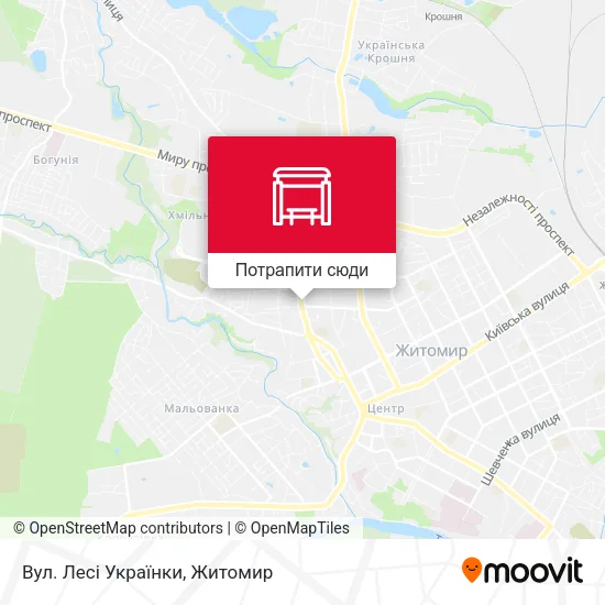 Карта Вул. Лесі Українки