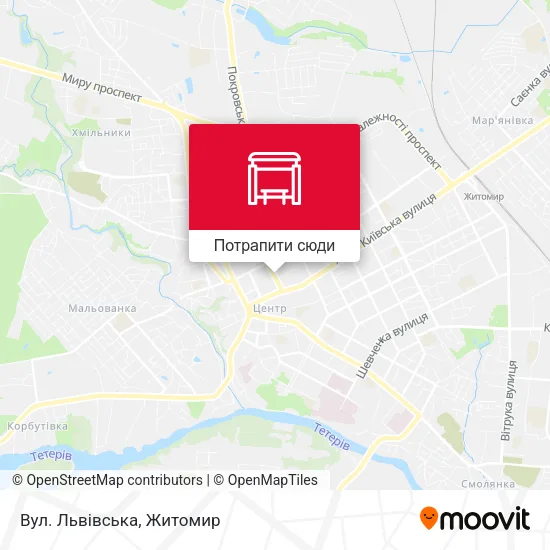 Карта Вул. Львівська