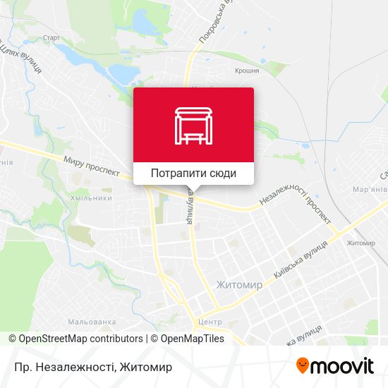 Карта Пр. Незалежності