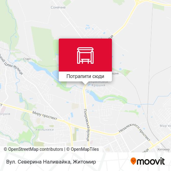 Карта Вул. Северина Наливайка