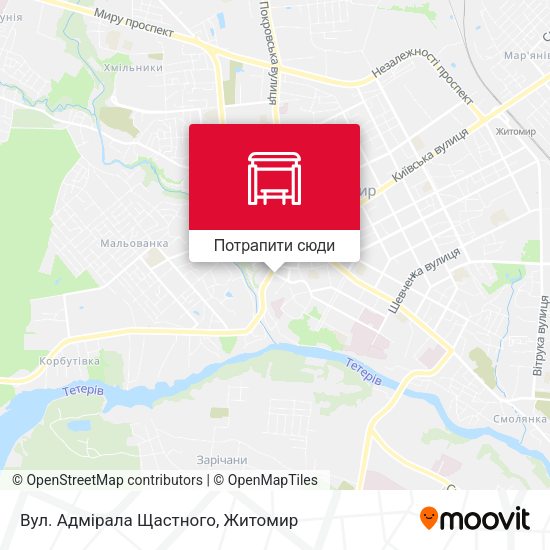 Карта Вул. Адмірала Щастного