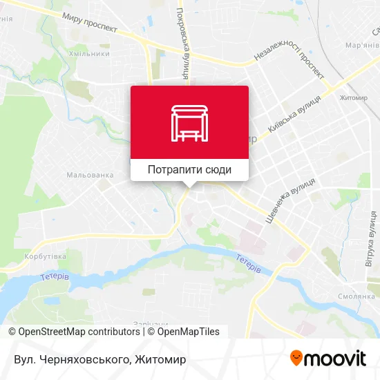 Карта Вул. Черняховського