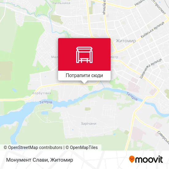 Карта Монумент Слави