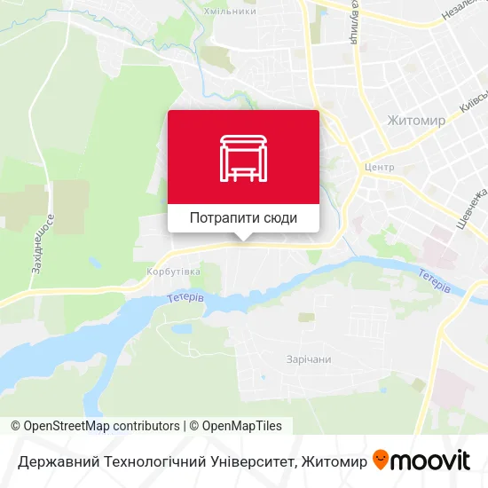 Карта Державний Технологiчний Університет