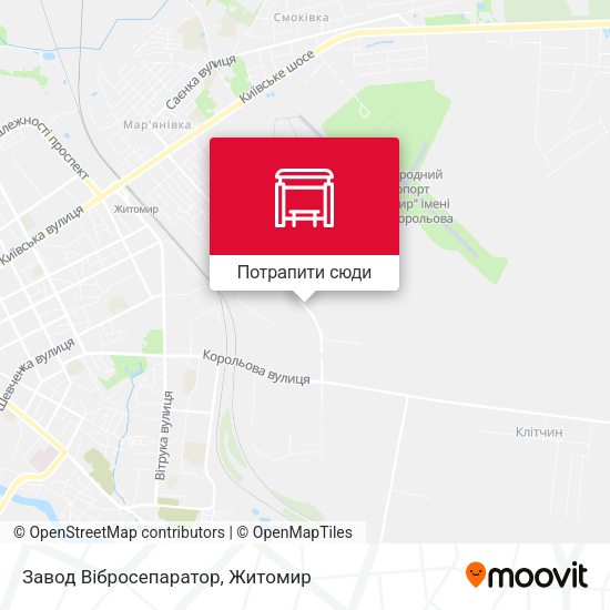 Карта Завод Вібросепаратор