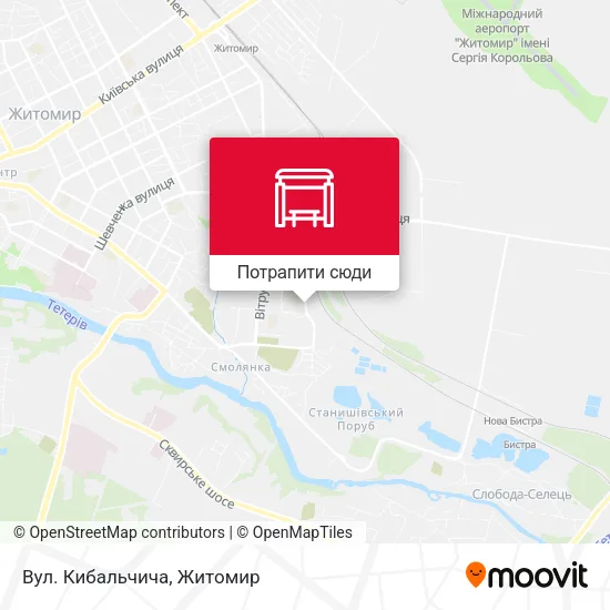 Карта Вул. Кибальчича