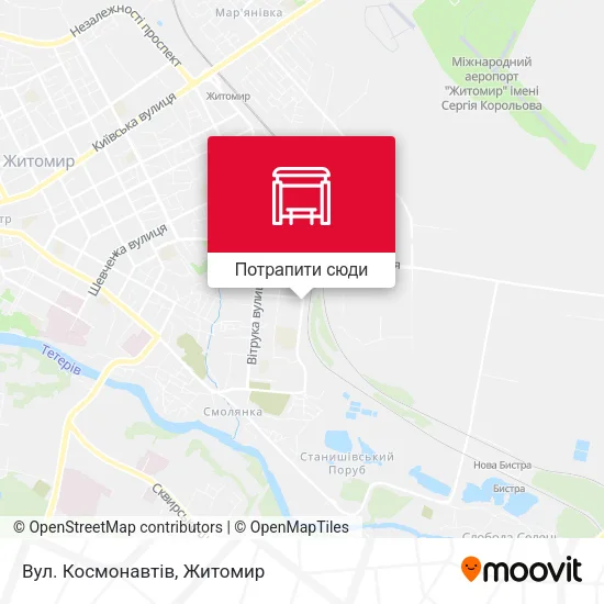 Карта Вул. Космонавтів