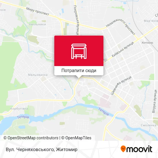 Карта Вул. Черняховського