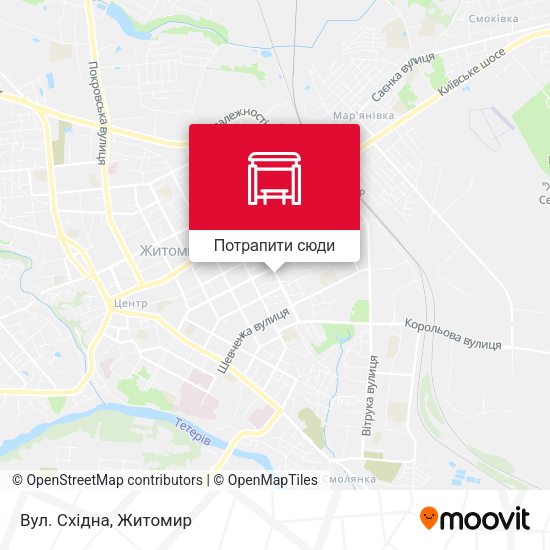 Карта Вул. Східна