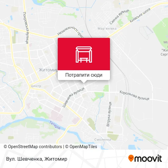 Карта Вул. Шевченка