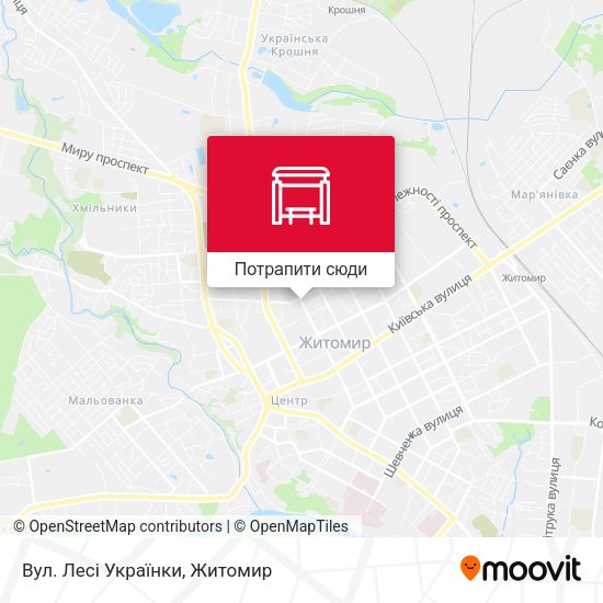 Карта Вул. Лесі Українки