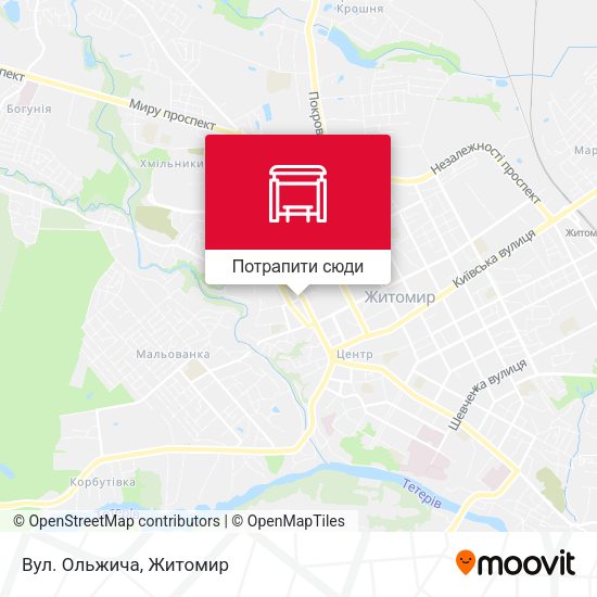 Карта Вул. Ольжича