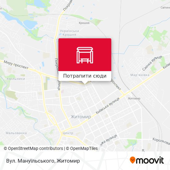 Карта Вул. Мануїльського