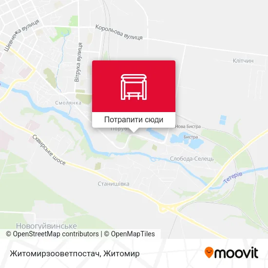 Карта Житомирзооветпостач
