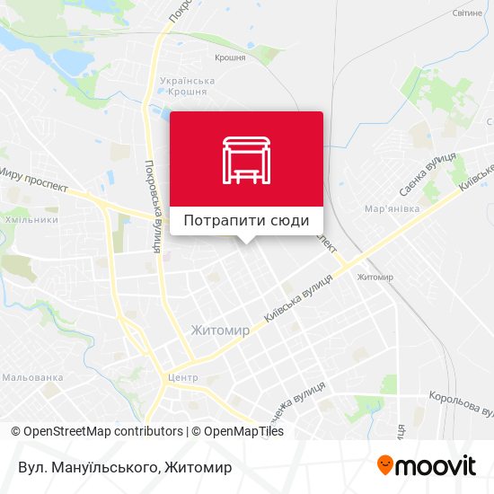 Карта Вул. Мануїльського