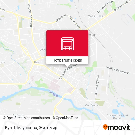 Карта Вул. Шелушкова