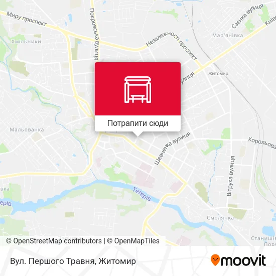 Карта Вул. Першого Травня