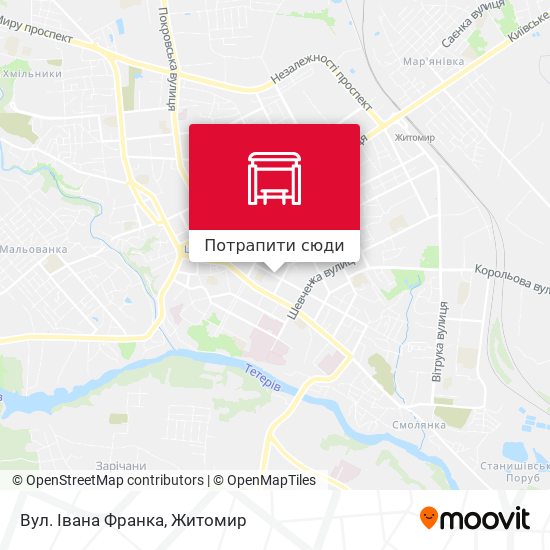 Карта Вул. Івана Франка