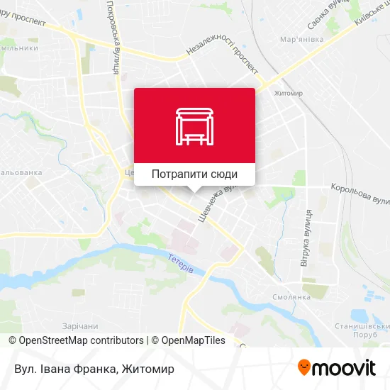 Карта Вул. Івана Франка