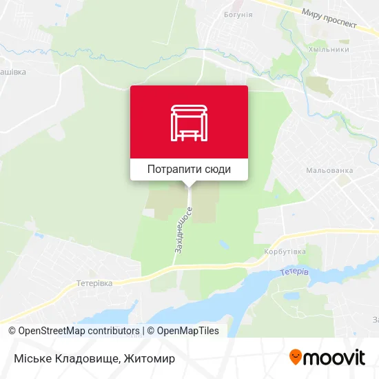 Карта Міське Кладовище