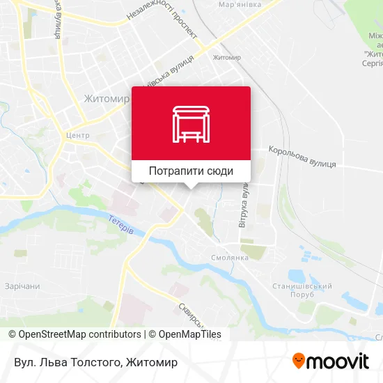 Карта Вул. Льва Толстого