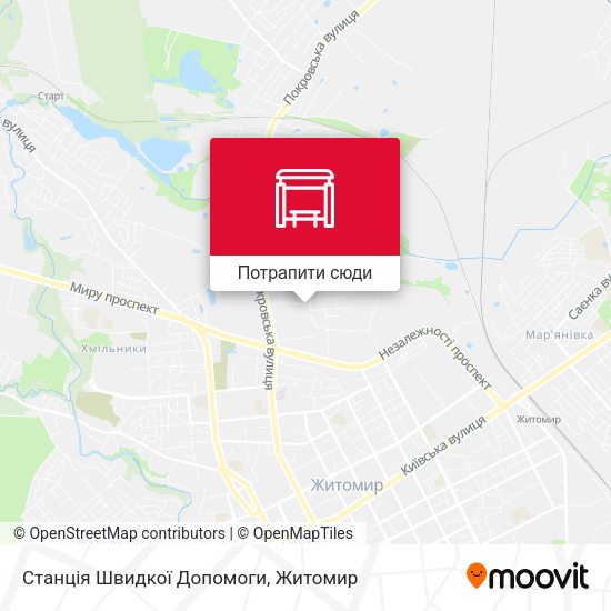Карта Станція Швидкої Допомоги