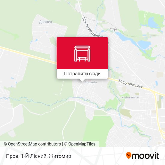 Карта Пров. 1-Й Лісний