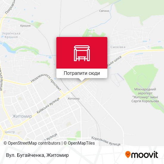 Карта Вул. Бугайченка