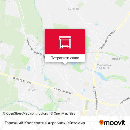 Карта Гаражний Кооператив Аграрник