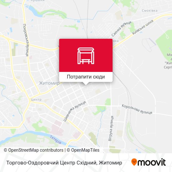 Карта Торгово-Оздоровчий Центр Східний