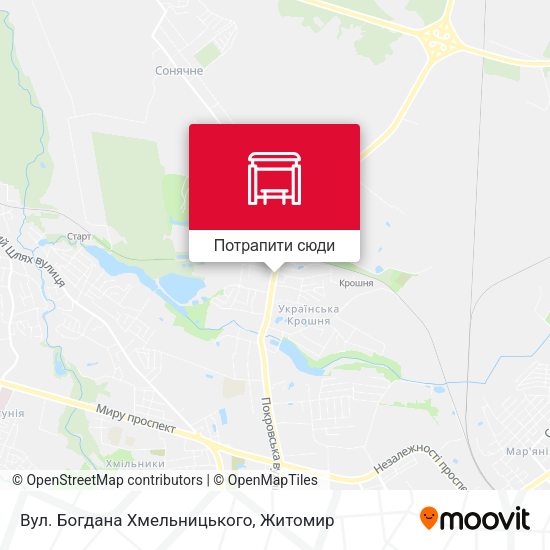 Карта Вул. Богдана Хмельницького