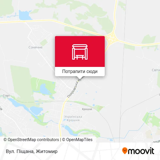 Карта Вул. Піщана