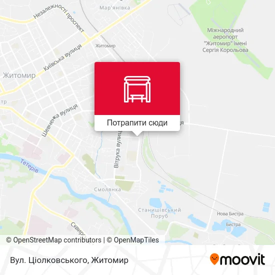 Карта Вул. Ціолковського