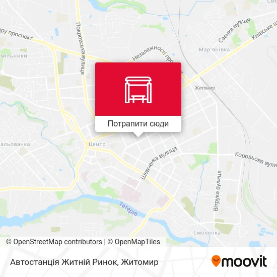 Карта Автостанція Житній Ринок
