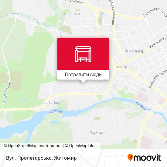 Карта Вул. Пролетарська