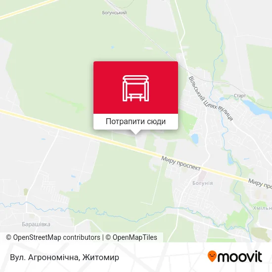 Карта Вул. Агрономічна