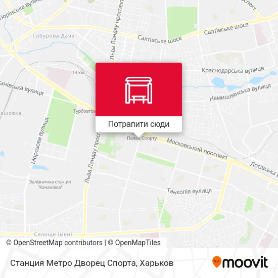 Карта Станция Метро Дворец Спорта