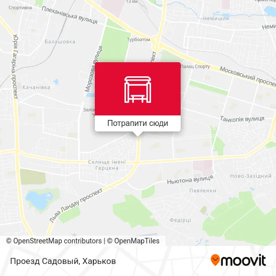 Карта Проезд Садовый