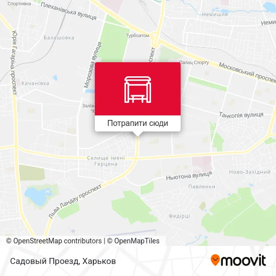 Карта Садовый Проезд