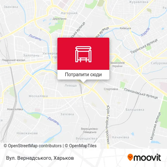 Карта Вул. Вернадського