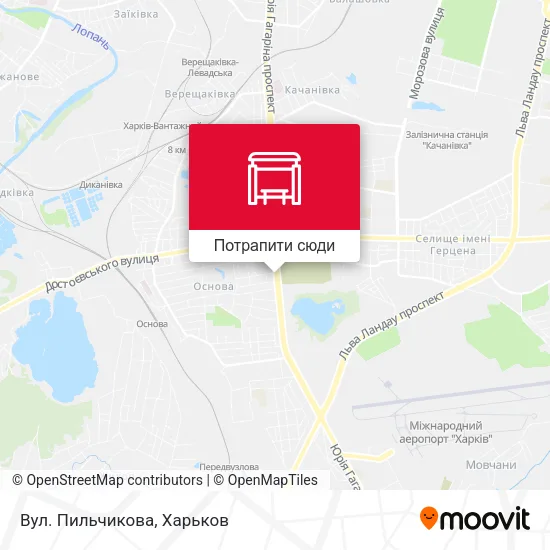 Карта Вул. Пильчикова