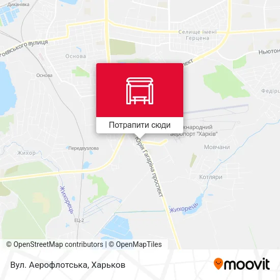 Карта Вул. Аерофлотська