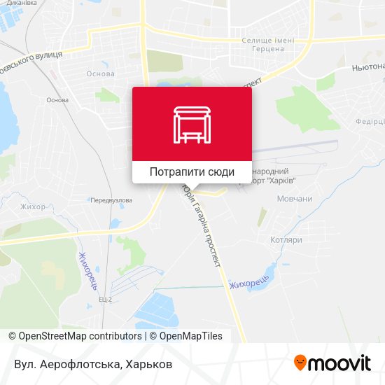 Карта Вул. Аерофлотська
