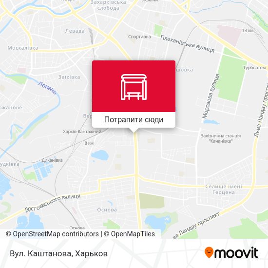 Карта Вул. Каштанова