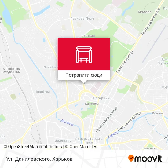 Карта Ул. Данилевского