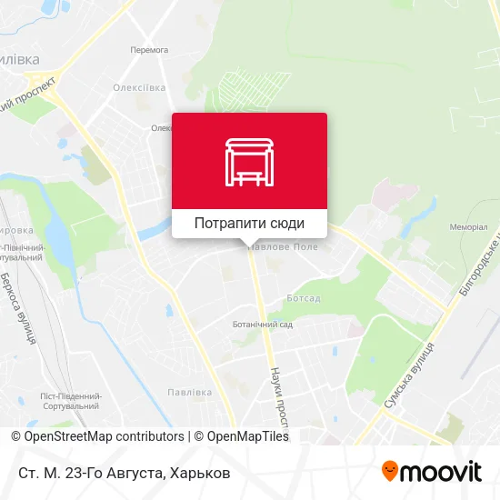 Карта Ст. М. 23-Го Августа
