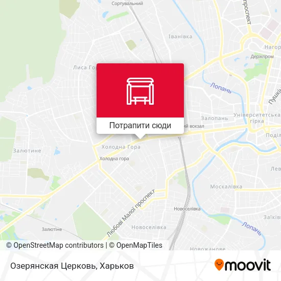 Карта Озерянская Церковь