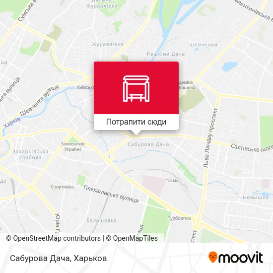 Карта Сабурова Дача