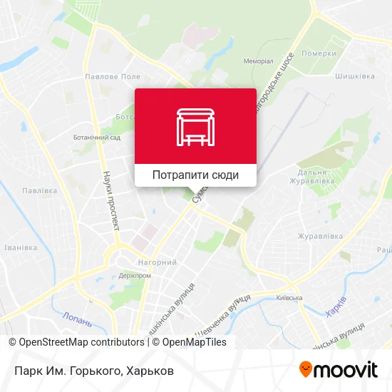Карта Парк Им. Горького