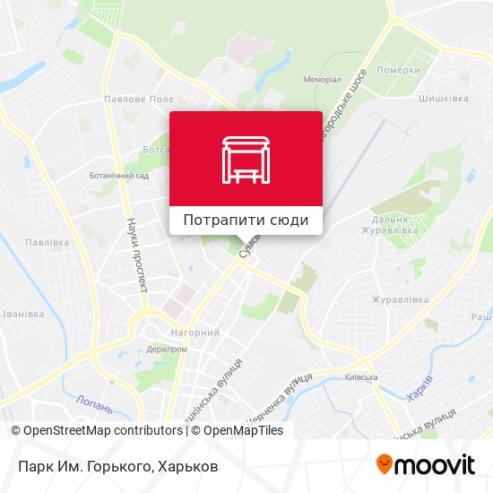Карта Парк Им. Горького
